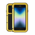 For iPhone SE 2022 / SE 2020 / 8 / 7 LOVE MEI Metal Shockproof Life Waterproof Dustproof Protective Phone Case with Glass(Yellow) - 1