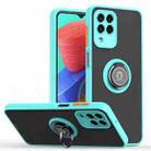 For Samsung Galaxy M33 Q Shadow 1 Series TPU + PC Phone Case with Ring(Sky Blue) - 1