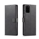 For Galaxy S20 LC.IMEEKE Calf Texture Horizontal Flip Leather Case, with Holder & Card Slots & Wallet & Photo Frame(Black) - 1