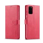 For Galaxy S20 LC.IMEEKE Calf Texture Horizontal Flip Leather Case, with Holder & Card Slots & Wallet & Photo Frame(Red) - 1