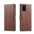 For Galaxy S20+ LC.IMEEKE Calf Texture Horizontal Flip Leather Case, with Holder & Card Slots & Wallet & Photo Frame(Coffee) - 1
