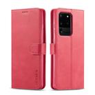 For Galaxy S20 Ultra LC.IMEEKE Calf Texture Horizontal Flip Leather Case, with Holder & Card Slots & Wallet & Photo Frame(Red) - 1