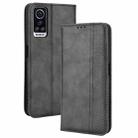 For BLU G91 Max Magnetic Buckle Retro Crazy Horse Leather Phone Case(Black) - 1