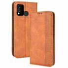 For BLU J9L Magnetic Buckle Retro Crazy Horse Leather Phone Case(Brown) - 1