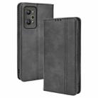 For OPPO Realme GT Neo 3T/GT Neo2/GT2 Magnetic Buckle Retro Crazy Horse Leather Phone Case(Black) - 1