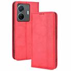 For vivo S15e Magnetic Buckle Retro Crazy Horse Leather Phone Case(Red) - 1