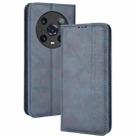 For Honor Magic4 Pro Magnetic Buckle Retro Crazy Horse Leather Phone Case(Blue) - 1