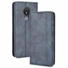 For Nokia C21 Magnetic Buckle Retro Crazy Horse Leather Phone Case(Blue) - 1