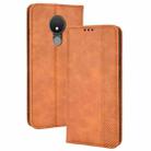 For Nokia C21 Magnetic Buckle Retro Crazy Horse Leather Phone Case(Brown) - 1