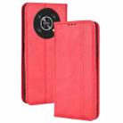 For Honor X9 5G / Magic4 Lite / X30 Magnetic Buckle Retro Crazy Horse Leather Phone Case(Red) - 1