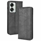 For OnePlus Nord 2T Magnetic Buckle Retro Crazy Horse Leather Phone Case(Black) - 1