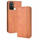 For ZTE Blade A52 Magnetic Buckle Retro Crazy Horse Leather Phone Case(Brown) - 1