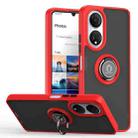 For Honor X7 Q Shadow 1 Series TPU + PC Phone Case with Ring(Red) - 1