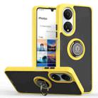 For Honor X7 Q Shadow 1 Series TPU + PC Phone Case with Ring(Yellow) - 1