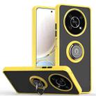 For Honor X9 Q Shadow 1 Series TPU + PC Phone Case with Ring(Yellow) - 1