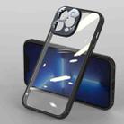 For iPhone 12 Soft Shield Acrylic Transparent PC Phone Case(Black) - 1