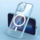 For iPhone 12 Soft Shield MagSafe Magnetic Acrylic Transparent PC Phone Case(Sierra Blue) - 1