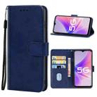 For OPPO K10 5G Leather Phone Case(Blue) - 1