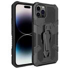 For iPhone 14 Pro Machine Armor Warrior PC + TPU Phone Case (Black) - 1