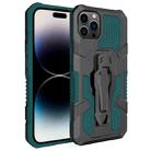 For iPhone 14 Pro Machine Armor Warrior PC + TPU Phone Case (Green) - 1