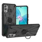 For Infinix Hot 12 Play Armor Bear Shockproof PC + TPU Phone Case(Black) - 1