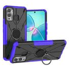 For Infinix Hot 12 Play Armor Bear Shockproof PC + TPU Phone Case(Purple) - 1