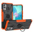 For Infinix Hot 12 Play Armor Bear Shockproof PC + TPU Phone Case(Orange) - 1