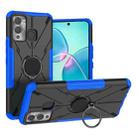 For Infinix Hot 12 Play Armor Bear Shockproof PC + TPU Phone Case(Blue) - 1