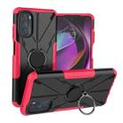 For Motorola Moto G 2022 Armor Bear Shockproof PC + TPU Phone Case(Rose Red) - 1