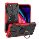 For iPhone SE 2022 / 8 / 7 Armor Bear Shockproof PC + TPU Phone Case(Red) - 1