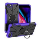 For iPhone SE 2022 / 8 / 7 Armor Bear Shockproof PC + TPU Phone Case(Purple) - 1