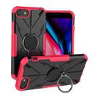 For iPhone SE 2022 / 8 / 7 Armor Bear Shockproof PC + TPU Phone Case(Rose Red) - 1