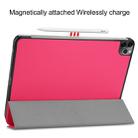 For iPad Pro 12.9 inch 2020 Custer Teature Smart Tablet Holster with Sleep / Wake-up Function & 3-Fold Holder(Rose Red) - 5