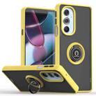 For Motorola Edge X30/30 Pro/Plus 2022 Q Shadow 1 Series TPU + PC Phone Case with Ring(Yellow) - 1