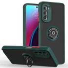 For Motorola Moto G Stylus 5G 2022 Q Shadow 1 Series TPU + PC Phone Case with Ring(Dark Green) - 1