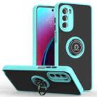 For Motorola Moto G Stylus 5G 2022 Q Shadow 1 Series TPU + PC Phone Case with Ring(Sky Blue) - 1