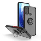 For Motorola Moto E20/E40 Q Shadow 1 Series TPU + PC Phone Case with Ring(Black+Red) - 1