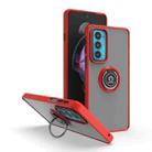 For Motorola Edge 20 Q Shadow 1 Series TPU + PC Phone Case with Ring(Red) - 1