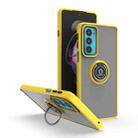 For Motorola Edge 20 Q Shadow 1 Series TPU + PC Phone Case with Ring(Yellow) - 1