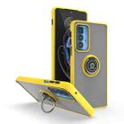 For Motorola Edge 20 Pro Q Shadow 1 Series TPU + PC Phone Case with Ring(Yellow) - 1