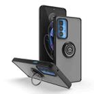 For Motorola Edge 20 Pro Q Shadow 1 Series TPU + PC Phone Case with Ring(Black+Black) - 1