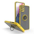 For Motorola Moto G Stylus 2021 Q Shadow 1 Series TPU + PC Phone Case with Ring(Yellow) - 1