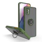 For Motorola Moto G Stylus 2021 Q Shadow 1 Series TPU + PC Phone Case with Ring(Green) - 1