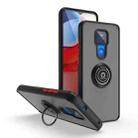 For Motorola Moto G Play 2021 Q Shadow 1 Series TPU + PC Phone Case with Ring(Black+Red) - 1