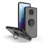 For Motorola Moto G Power 2021 Q Shadow 1 Series TPU + PC Phone Case with Ring(Black+Black) - 1