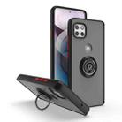 For Motorola One 5G Ace Q Shadow 1 Series TPU + PC Phone Case with Ring(Black+Red) - 1