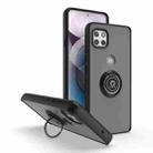 For Motorola One 5G Ace Q Shadow 1 Series TPU + PC Phone Case with Ring(Black+Black) - 1