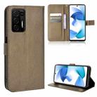 For BLU F91 Diamond Texture Leather Phone Case(Brown) - 1