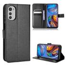 For Motorola Moto G22 / E32s 4G Diamond Texture Leather Phone Case(Black) - 1