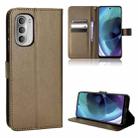 For Motorola Moto G52j 5G Diamond Texture Leather Phone Case(Brown) - 1